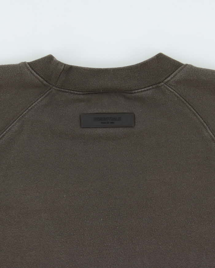 Essentials Fear Of God Khaki Oversized Crewneck Sweatshirt - XL