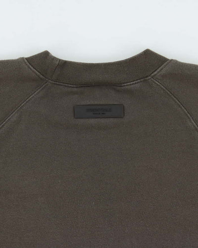 Essentials Fear Of God Khaki Oversized Crewneck Sweatshirt - XL