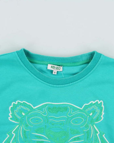 Kenzo Turquoise Classic Tiger Crewneck Sweatshirt - S