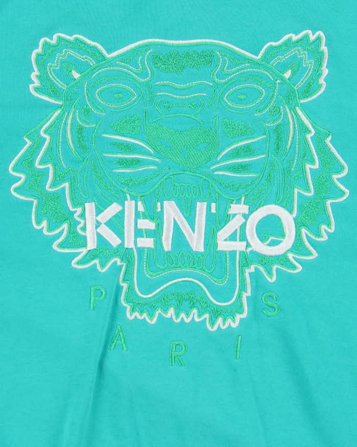 Kenzo Turquoise Classic Tiger Crewneck Sweatshirt - S