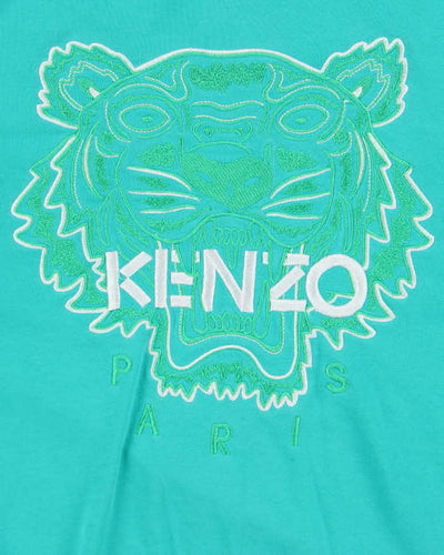 Kenzo Turquoise Classic Tiger Crewneck Sweatshirt - S