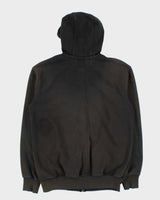 Carhartt Grey Rain Defender Faded Zip-Up Oversized Hoodie - S