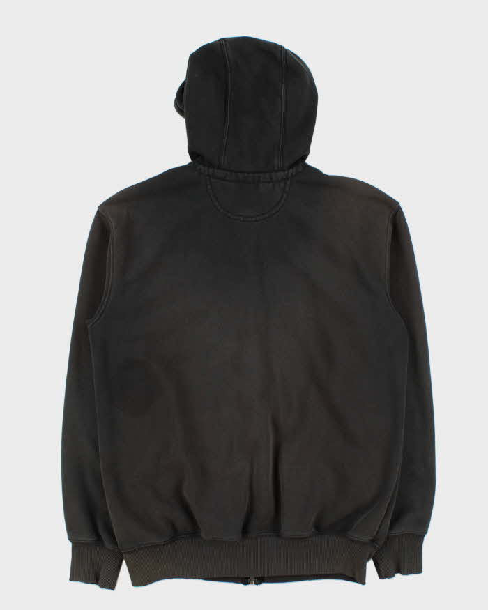 Carhartt Grey Rain Defender Faded Zip-Up Oversized Hoodie - S