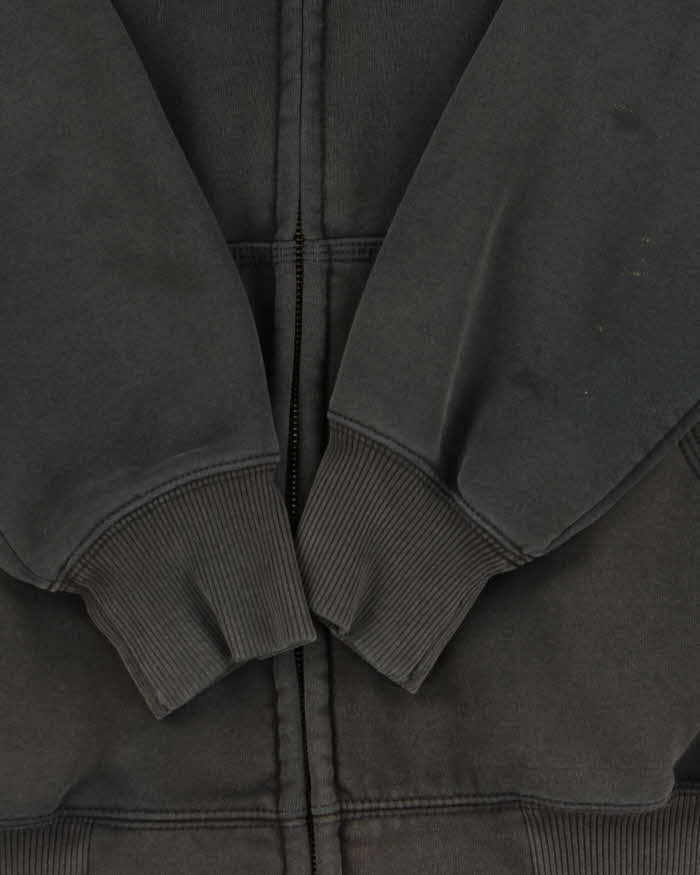Carhartt Grey Rain Defender Faded Zip-Up Oversized Hoodie - S