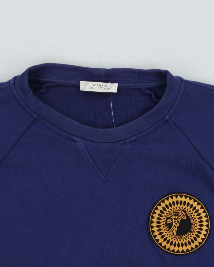 Versace Collection Rubber Medusa Crest Crewneck Sweatshirt - XXL