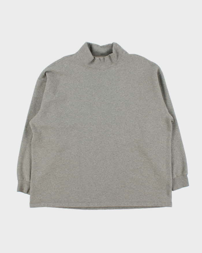 Essentials Fear Of God Grey High Neck Oversized Sweatshirt - M