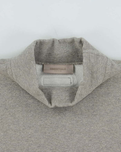 Essentials Fear Of God Grey High Neck Oversized Sweatshirt - M