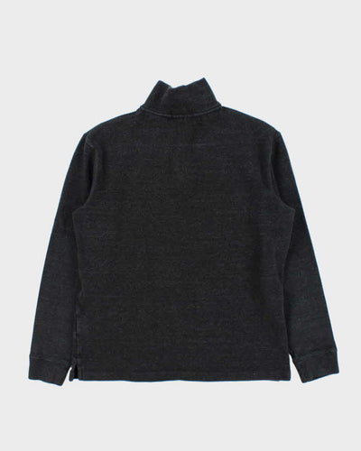 Vintage Polo Ralph Lauren Grey Classic Quarter-Zip Sweatshirt - S