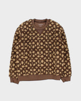 Coach Signature Fluffy Sherpa Crewneck Sweatshirt - XS