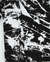 Helmut Lang Patterned Black &amp; White Biker Zip Hooded Sweatshirt - S