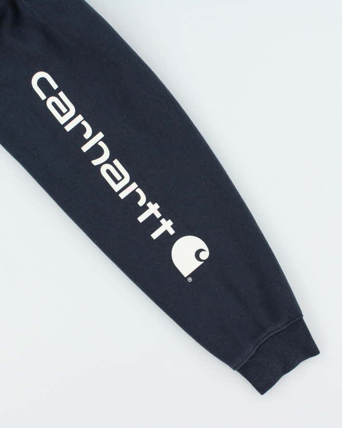 Vintage Carhartt Midweight Sleeve Logo Loose Fit Pullover Hoodie - L