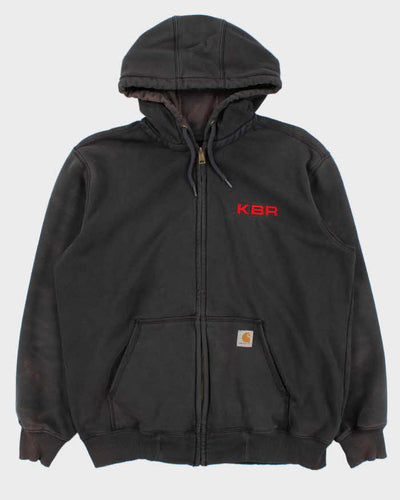 Vintage Carhartt Heavyweight Oversized Distressed Zip Up Hoodie - L