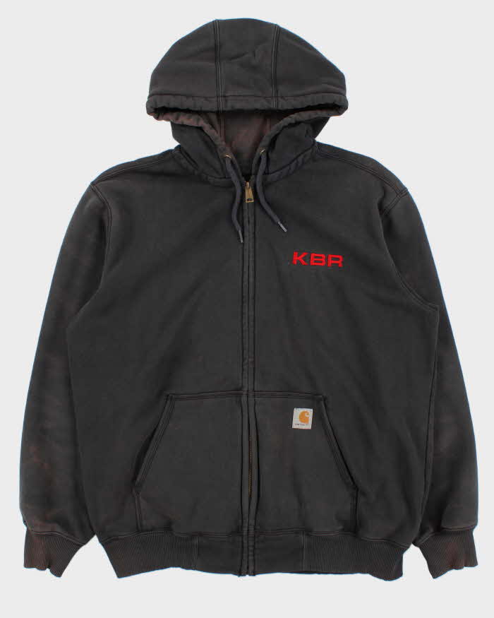 Vintage Carhartt Heavyweight Oversized Distressed Zip Up Hoodie - L