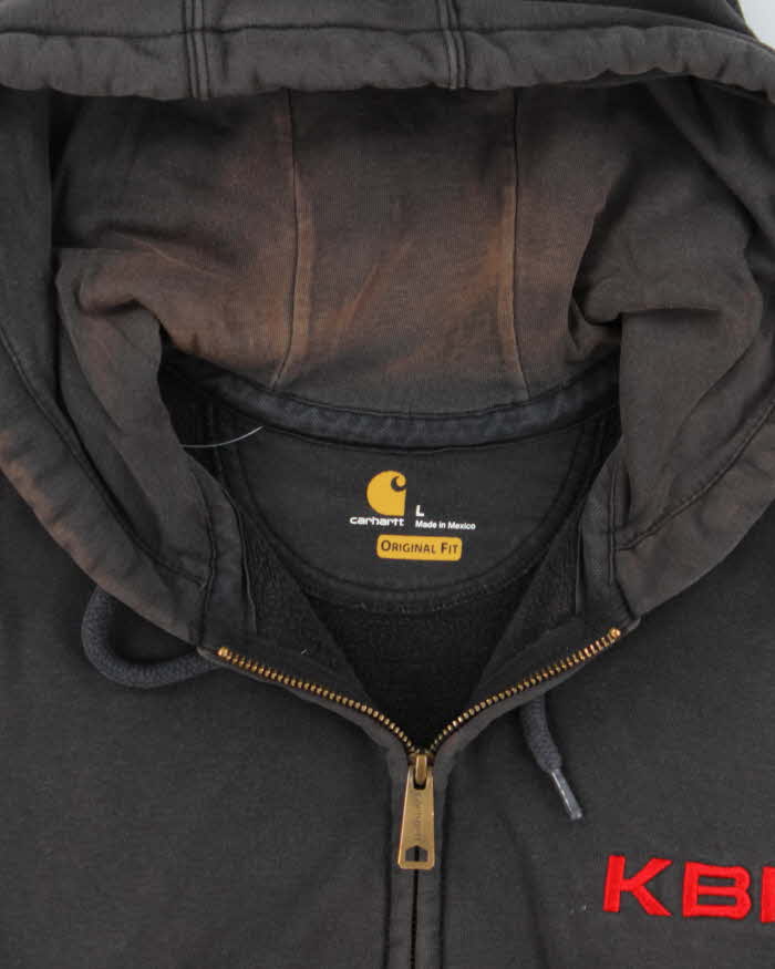 Vintage Carhartt Heavyweight Oversized Distressed Zip Up Hoodie - L