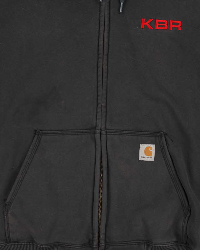 Vintage Carhartt Heavyweight Oversized Distressed Zip Up Hoodie - L