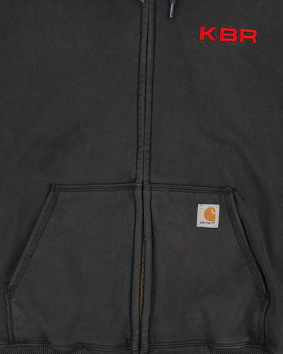 Vintage Carhartt Heavyweight Oversized Distressed Zip Up Hoodie - L