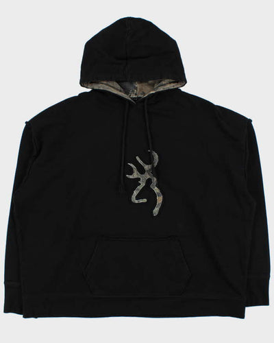 Vintage Y2K 00s Black Browning Camo Graphic Hoodie - XXL