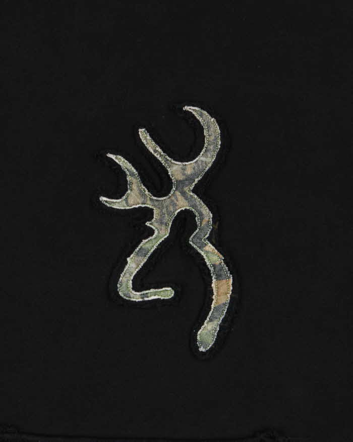 Vintage Y2K 00s Black Browning Camo Graphic Hoodie - XXL