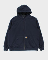 Vintage Carhartt Rain Defender Quilt Lined Midweight Oversized Zip Up Hoodie - XXL