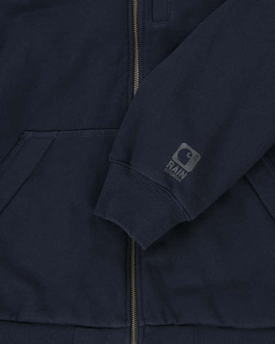 Vintage Carhartt Rain Defender Quilt Lined Midweight Oversized Zip Up Hoodie - XXL