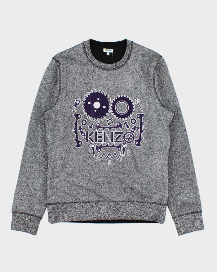 Vintage Kenzo Mechanic Metallic Glitter Crewneck Sweatshirt - M
