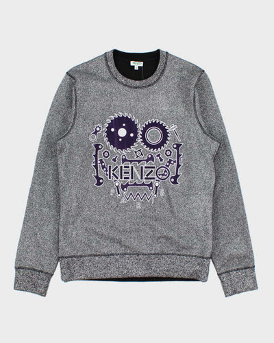 Vintage Kenzo Mechanic Metallic Glitter Crewneck Sweatshirt - M