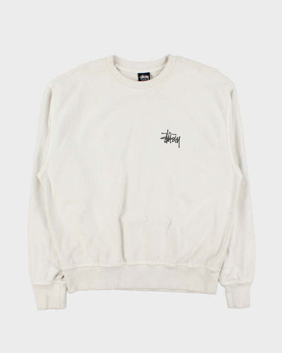 Vintage Stussy Heavyweight Cotton Big Logo Oversized Crewneck Sweatshirt - M