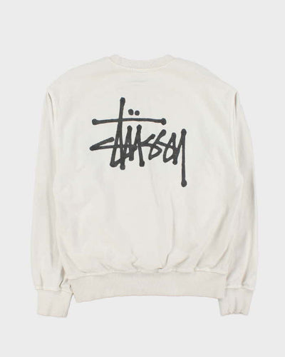 Vintage Stussy Heavyweight Cotton Big Logo Oversized Crewneck Sweatshirt - M