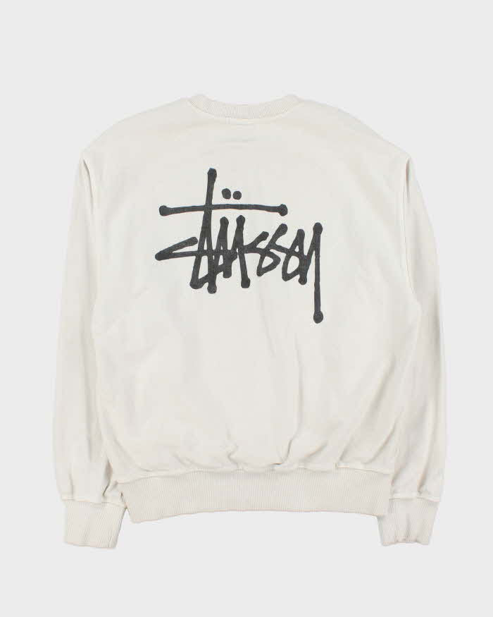 Vintage Stussy Heavyweight Cotton Big Logo Oversized Crewneck Sweatshirt - M