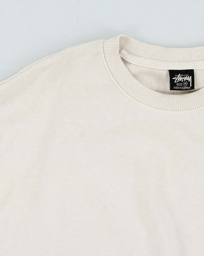 Vintage Stussy Heavyweight Cotton Big Logo Oversized Crewneck Sweatshirt - M