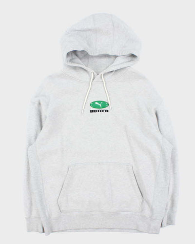 Puma x Butter Goods Grey Heavyweight Cotton Pullover Hoodie - L
