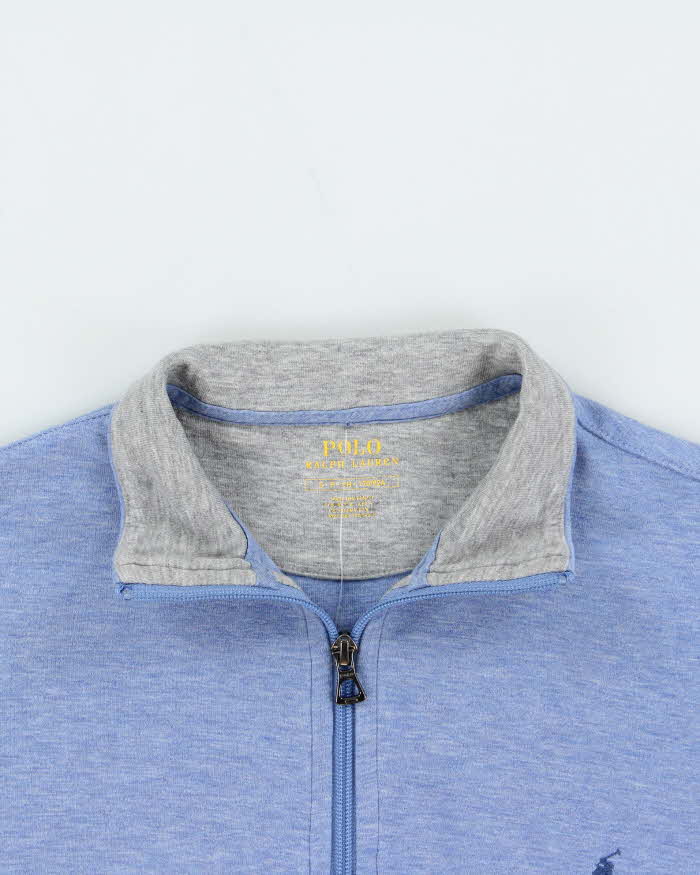 Vintage Polo Ralph Lauren Blue Quarter-Zip Sweatshirt - S