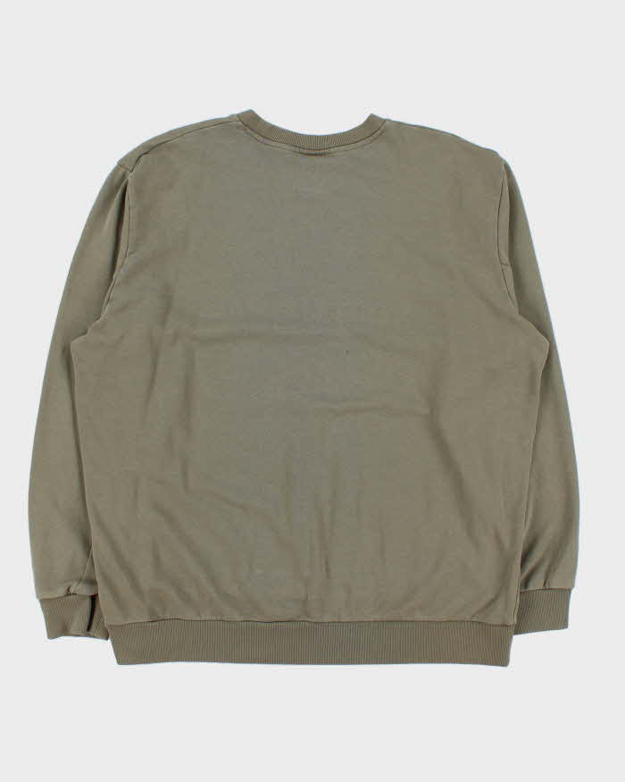 Vintage Columbia Spell Out Khaki Crewneck Sweatshirt - XL