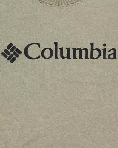 Vintage Columbia Spell Out Khaki Crewneck Sweatshirt - XL