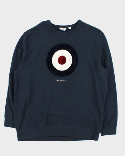 Vintage 00s Ben Sherman Velour Signature Mod Target Crewneck Sweatshirt - XL