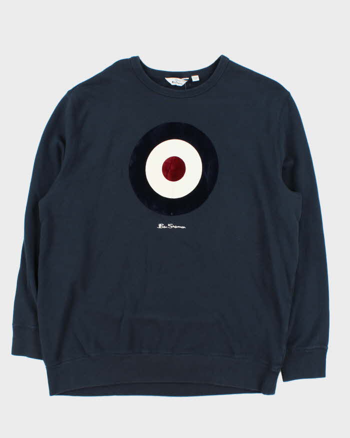 Vintage 00s Ben Sherman Velour Signature Mod Target Crewneck Sweatshirt - XL