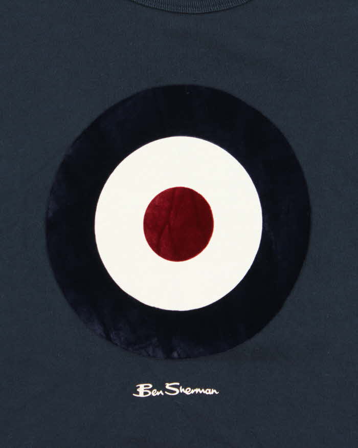 Vintage 00s Ben Sherman Velour Signature Mod Target Crewneck Sweatshirt - XL