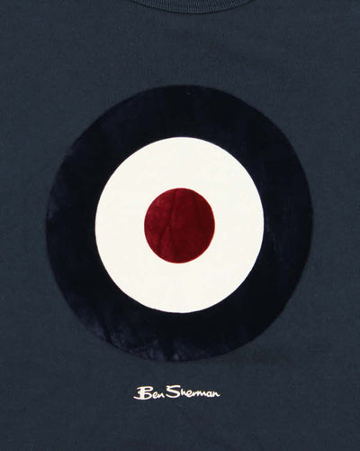 Vintage 00s Ben Sherman Velour Signature Mod Target Crewneck Sweatshirt - XL
