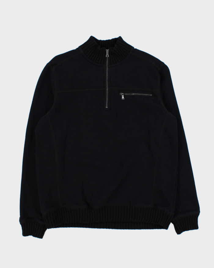 Vintage Calvin Klein Ribbed Hem Quarter-Zip Sweatshirt - L