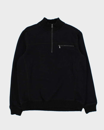 Vintage Calvin Klein Ribbed Hem Quarter-Zip Sweatshirt - L