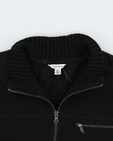 Vintage Calvin Klein Ribbed Hem Quarter-Zip Sweatshirt - L