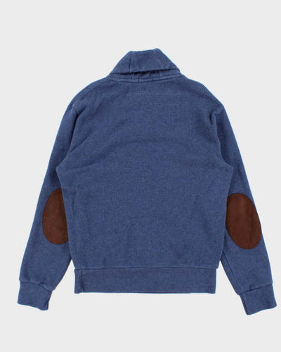 Vintage Polo Ralph Lauren Shawl Neck Elbow Patch Sweatshirt - S