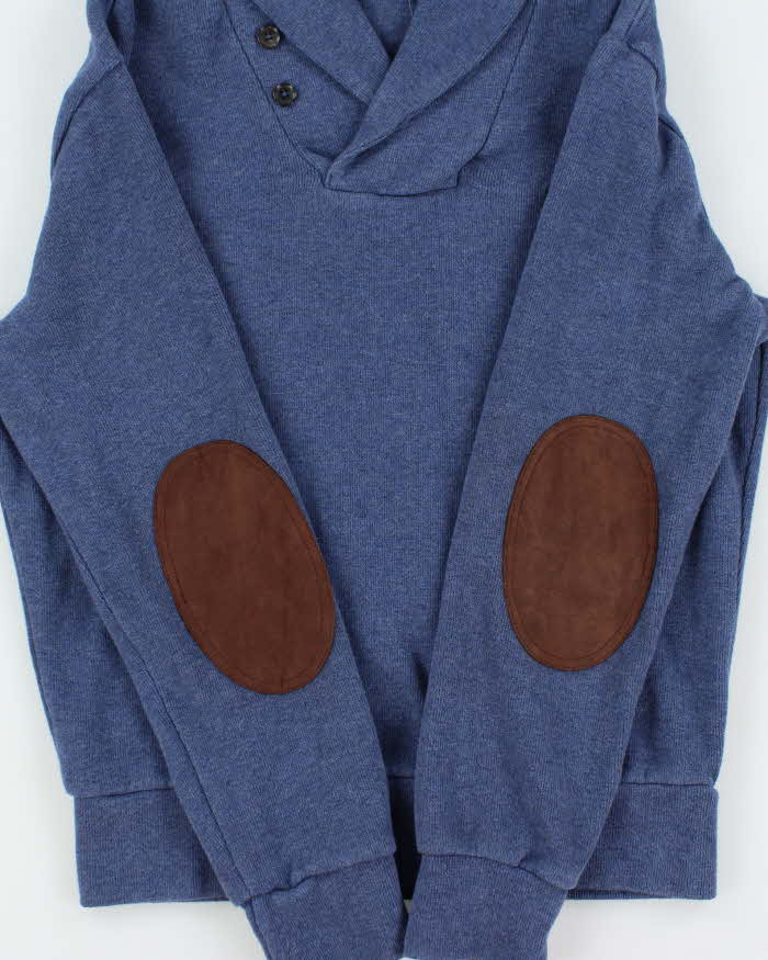 Vintage Polo Ralph Lauren Shawl Neck Elbow Patch Sweatshirt - S