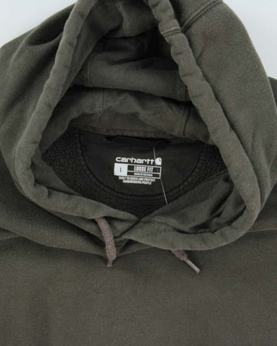Vintage Carhartt Green Heavyweight Loose Fit Pullover Hoodie - L