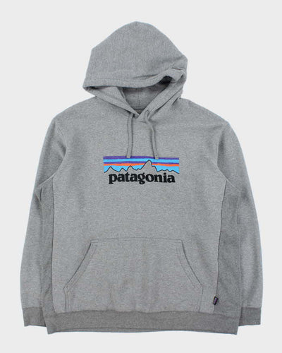 Vintage Patagonia Logo Grey Pullover Hoodie - XXL