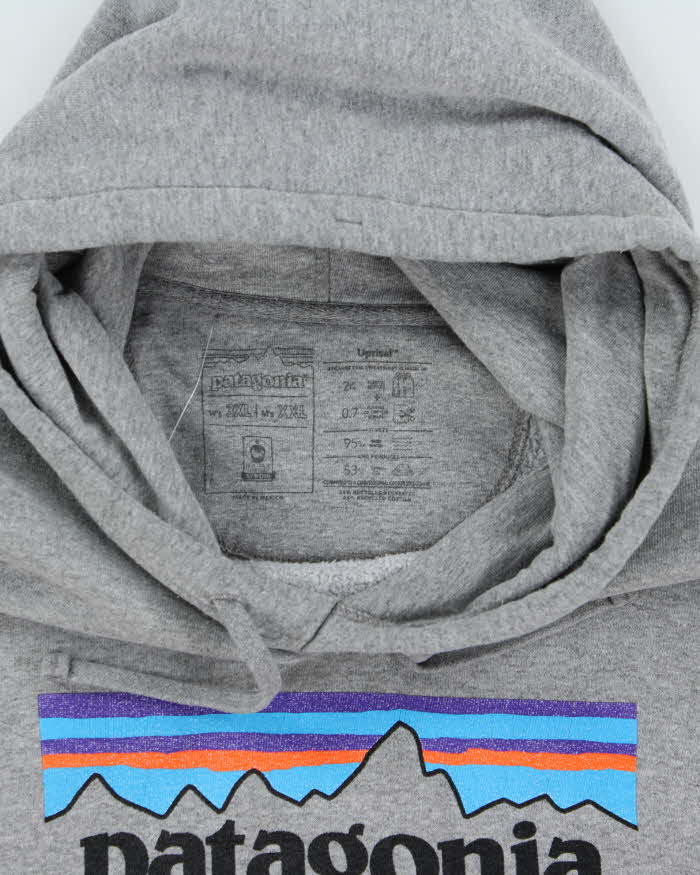 Vintage Patagonia Logo Grey Pullover Hoodie - XXL