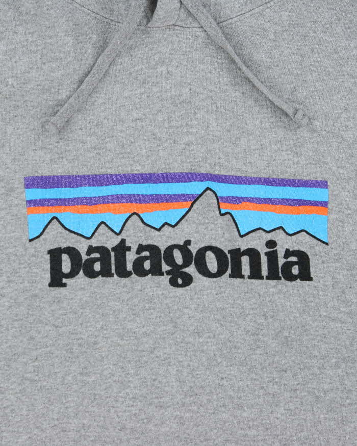 Vintage Patagonia Logo Grey Pullover Hoodie - XXL