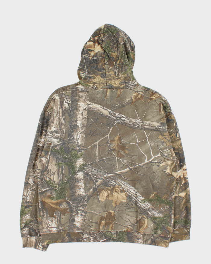 Vintage Realtree Woodland Camo Pullover Hoodie - M