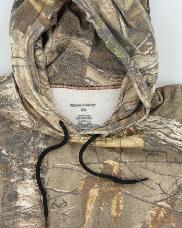 Vintage Realtree Woodland Camo Pullover Hoodie - M