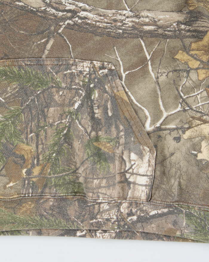 Vintage Realtree Woodland Camo Pullover Hoodie - M